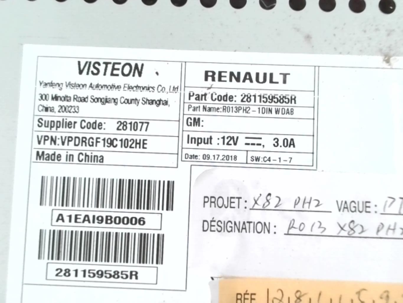 Autoradio originale FIAT TALENTO  - 1