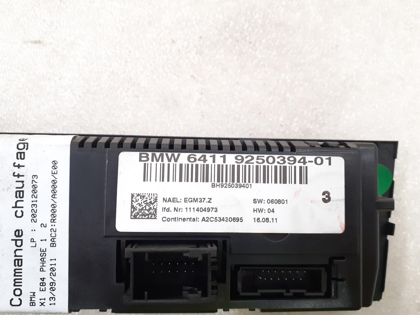 Commande chauffage BMW X1 E84 PHASE 1 Diesel - 1