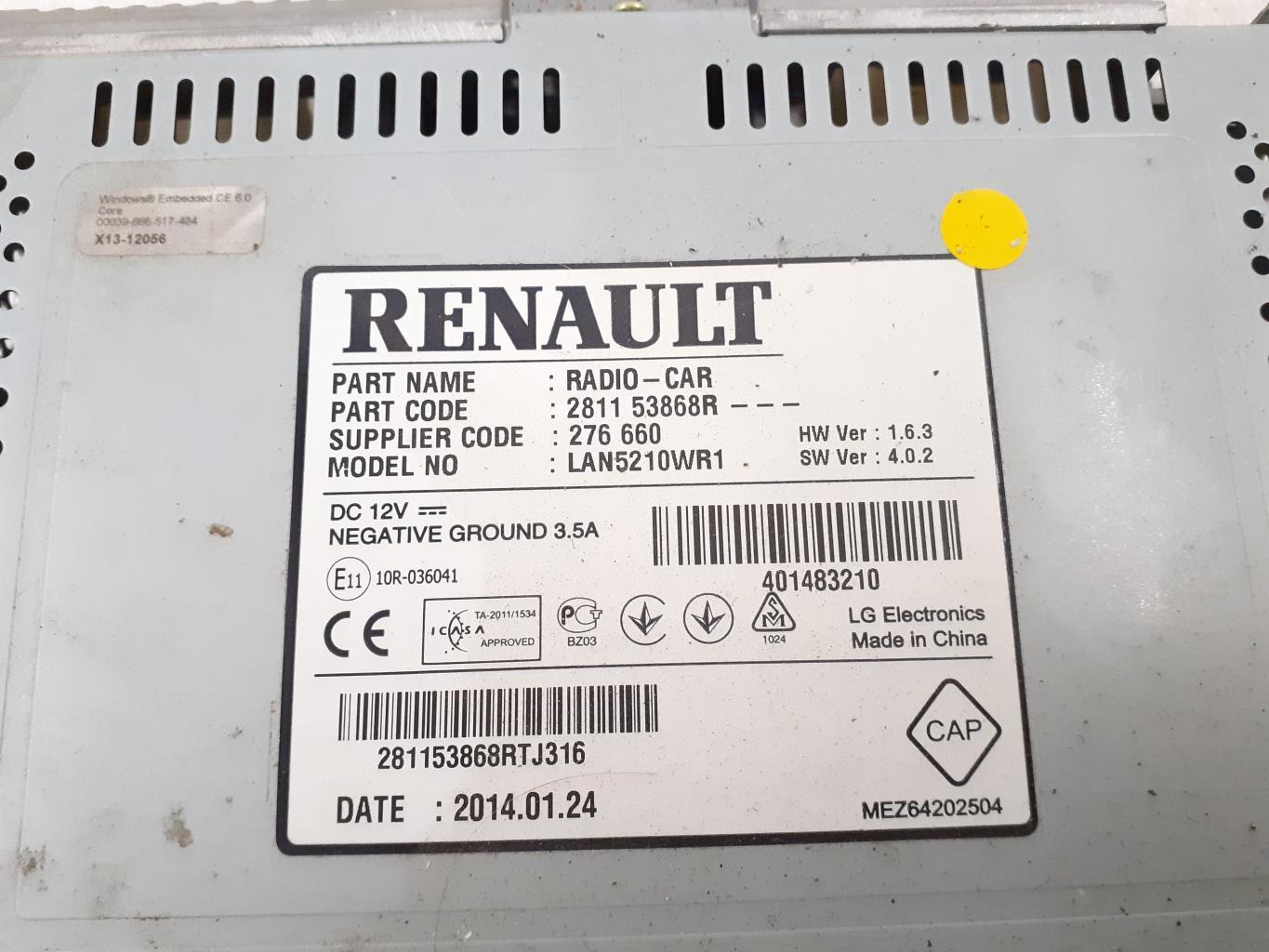 Autoradio d'origine RENAULT CLIO 4 PHASE 1 Diesel - 1