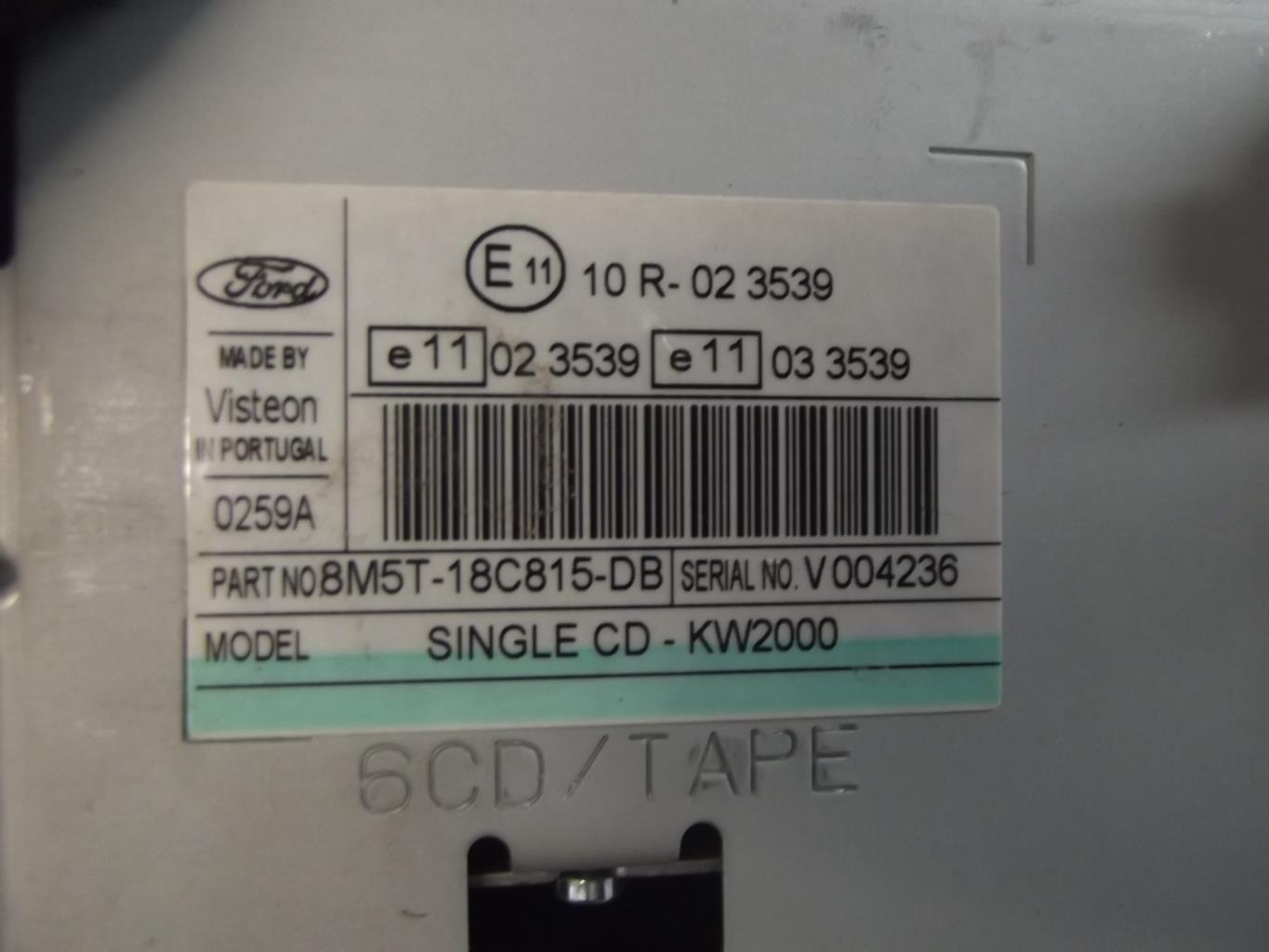 Autoradio d'origine FORD C-MAX 1 PHASE 2 Diesel - 1