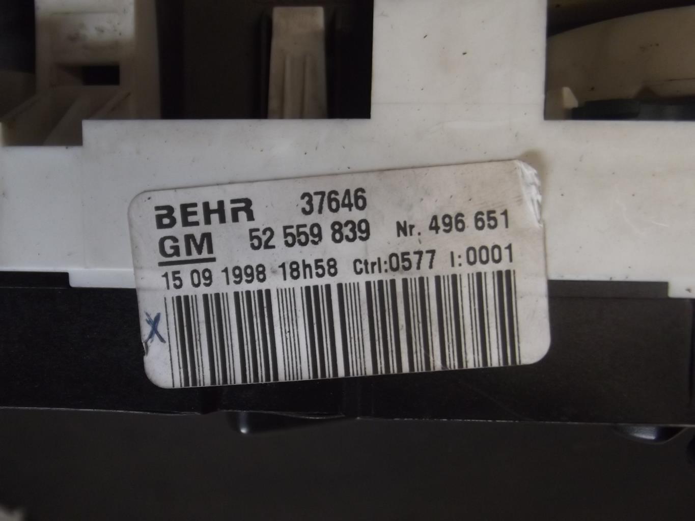 Commande chauffage OPEL ASTRA G BREAK Essence - 1