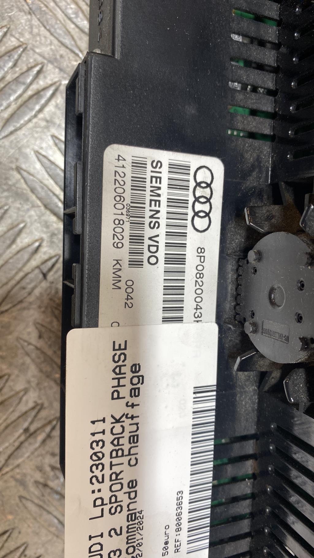 Commande chauffage AUDI A3 2 SPORTBACK PHASE 1 Diesel - 1