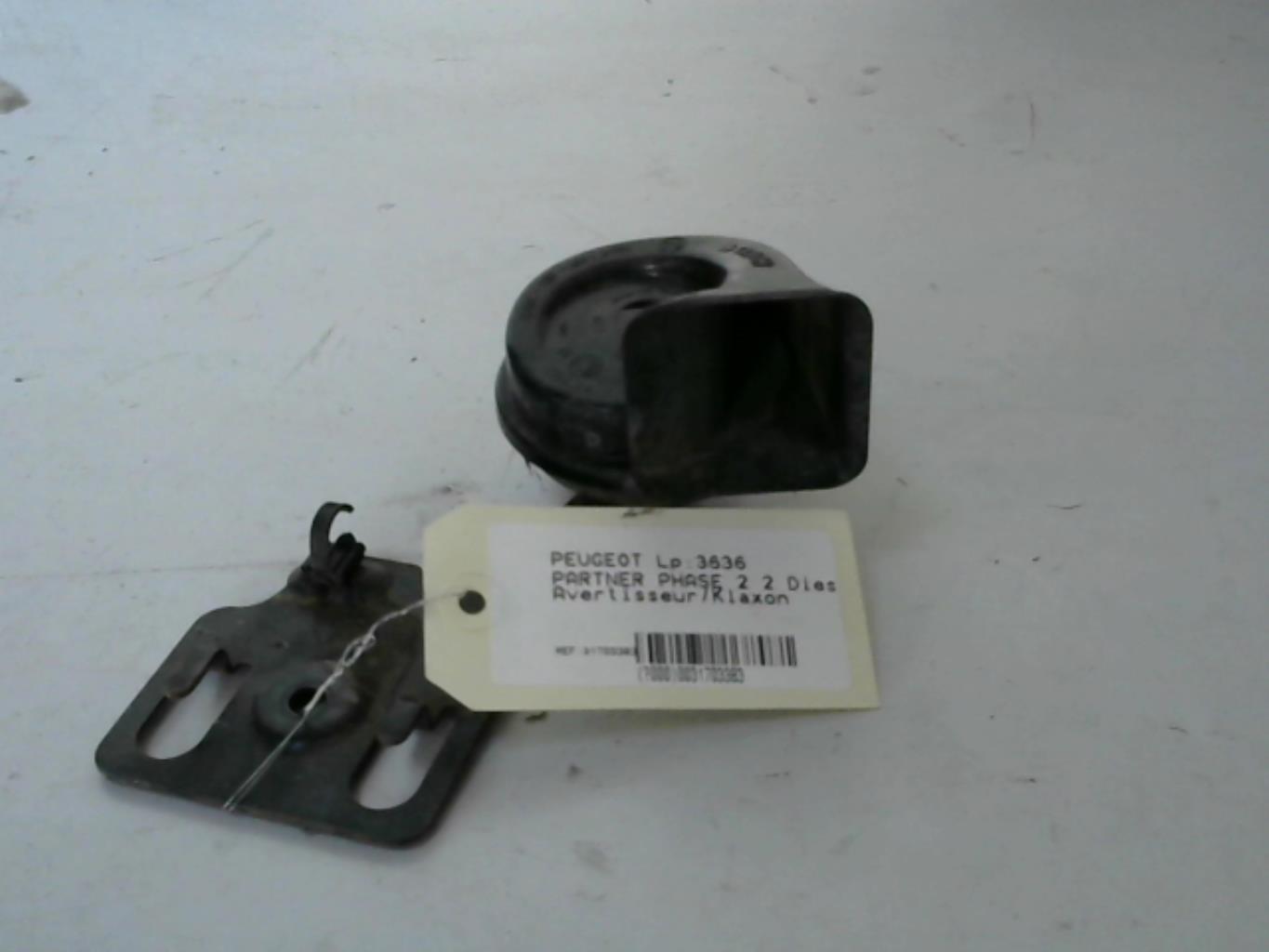 Tromba/Clacson PEUGEOT PARTNER 1 PHASE 2 Diésel - 1