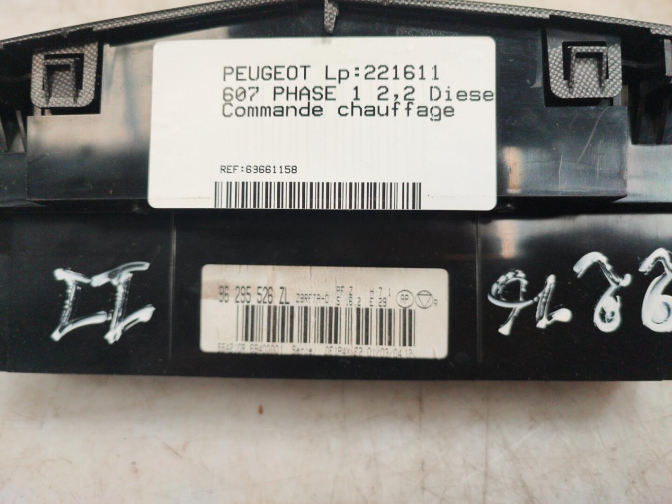 Commande chauffage PEUGEOT 607 PHASE 1 Diesel - 1