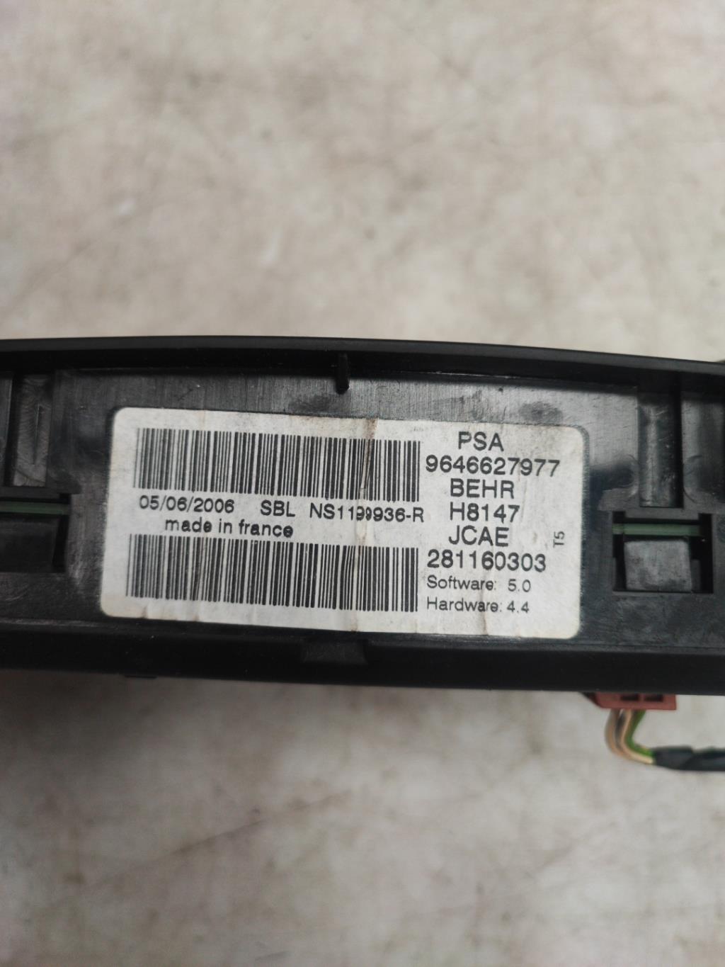 Commande chauffage PEUGEOT 307 PHASE 2 CABRIOLET Diesel - 1