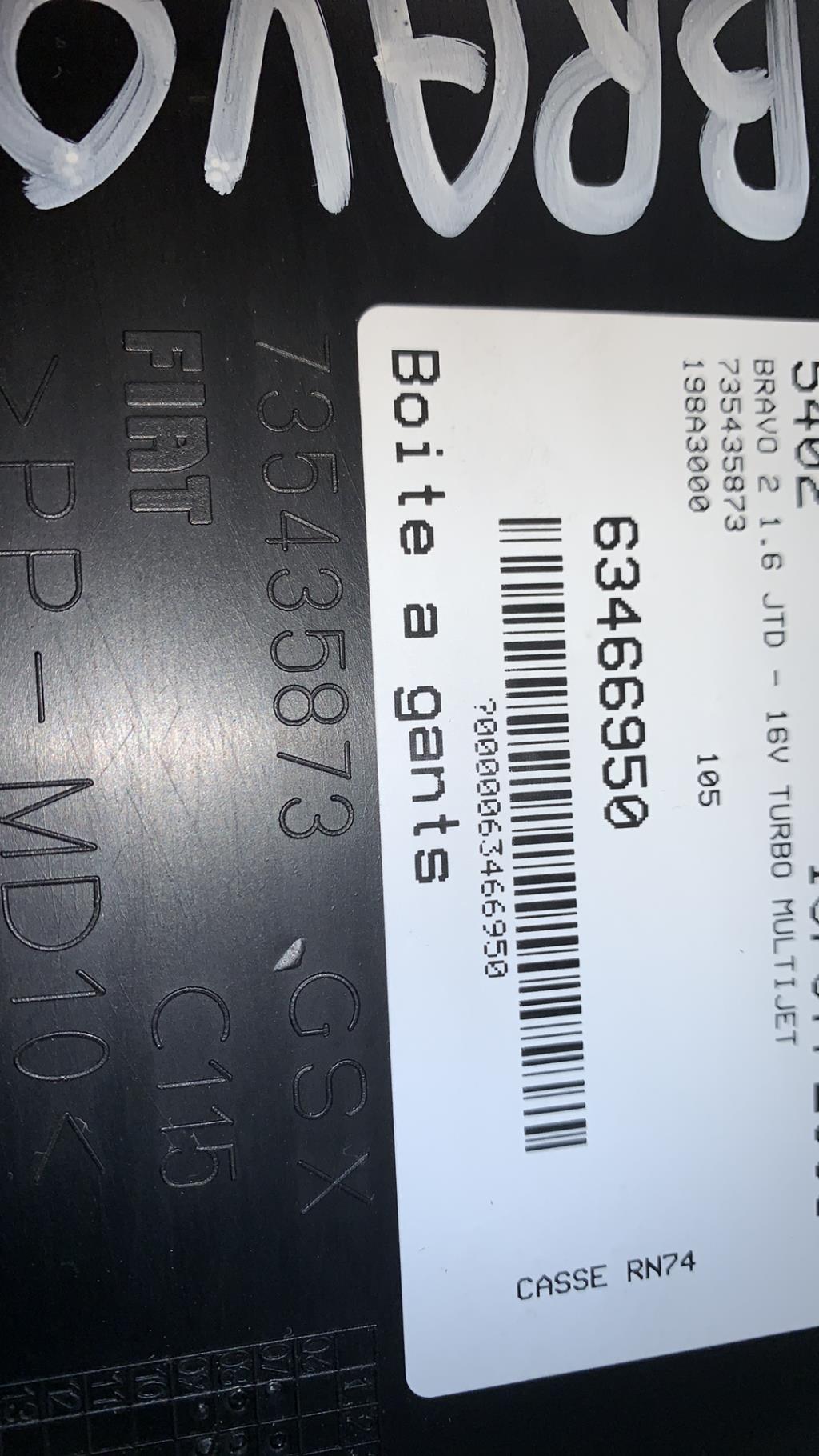 Boite a gants FIAT BRAVO 2 Diesel - 1