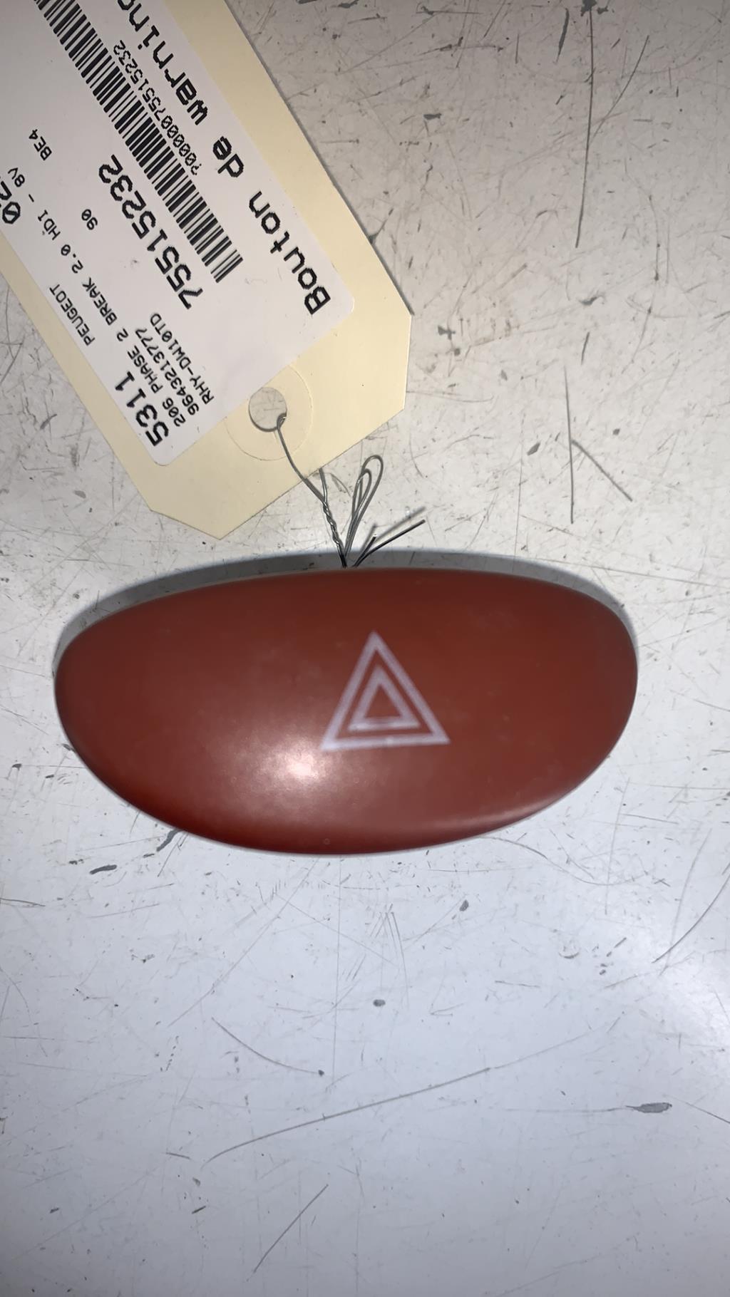 Bouton de warning PEUGEOT 206 PHASE 2 BREAK Diesel - 1
