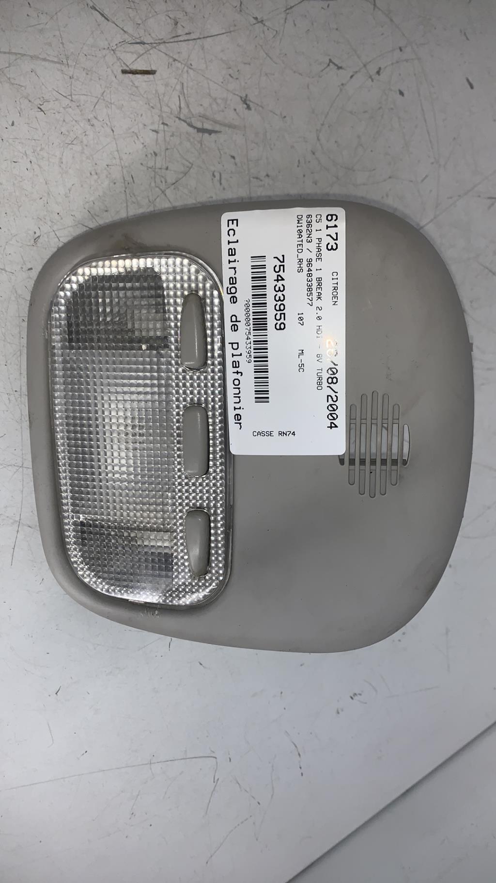 Eclairage de plafonnier CITROEN C5 1 PHASE 1 BREAK Diesel - 1