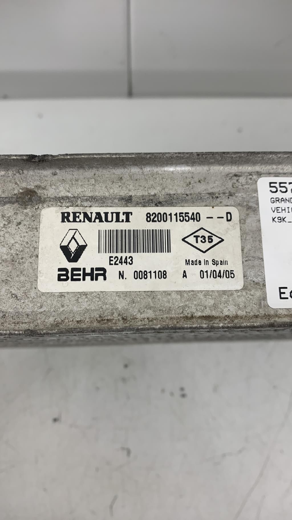 Echangeur air (Intercooler) RENAULT GRAND SCENIC 2 PHASE 1 Diesel - 1