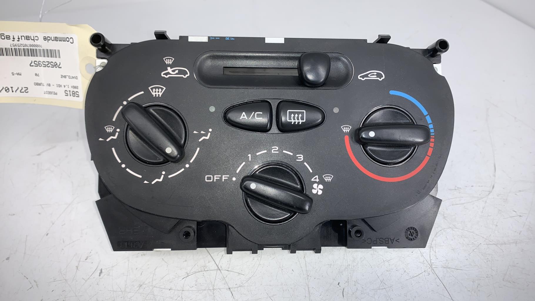 Commande chauffage PEUGEOT 206+ Diesel - 1