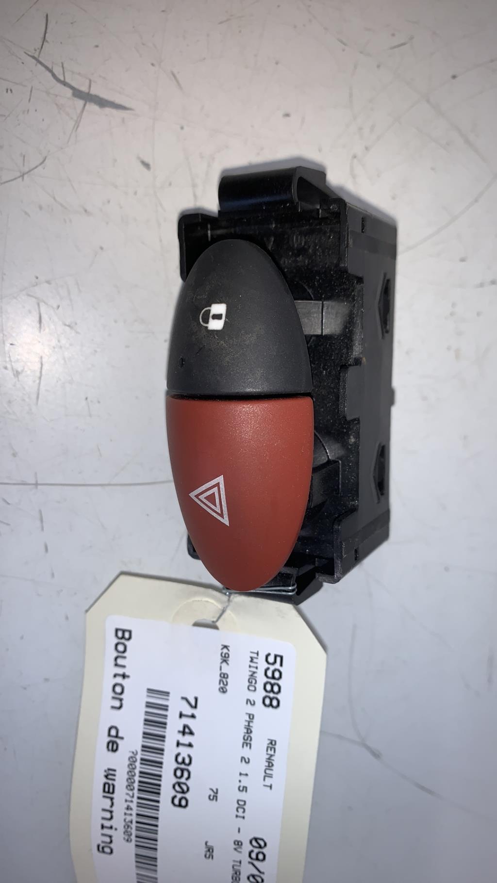 Bouton de warning RENAULT TWINGO 2 PHASE 2 Diesel - 1