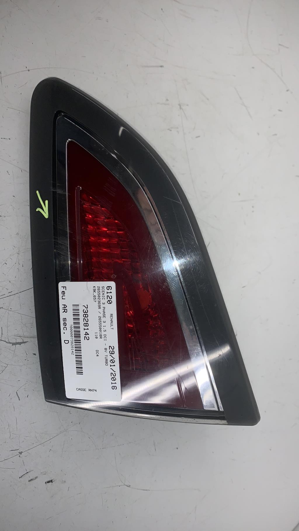Feu arriere secondaire droit (feux) RENAULT SCENIC 3 PHASE 3 Diesel - 1