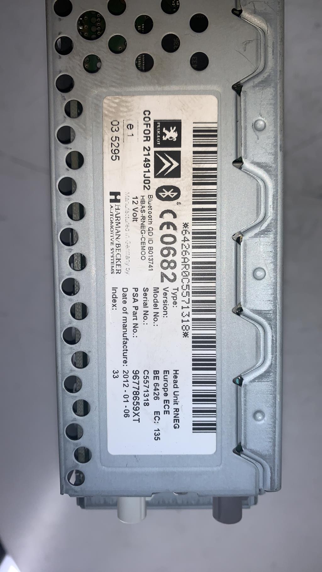 Autoradio d'origine CITROEN C3 PICASSO PHASE 1 Essence - 1