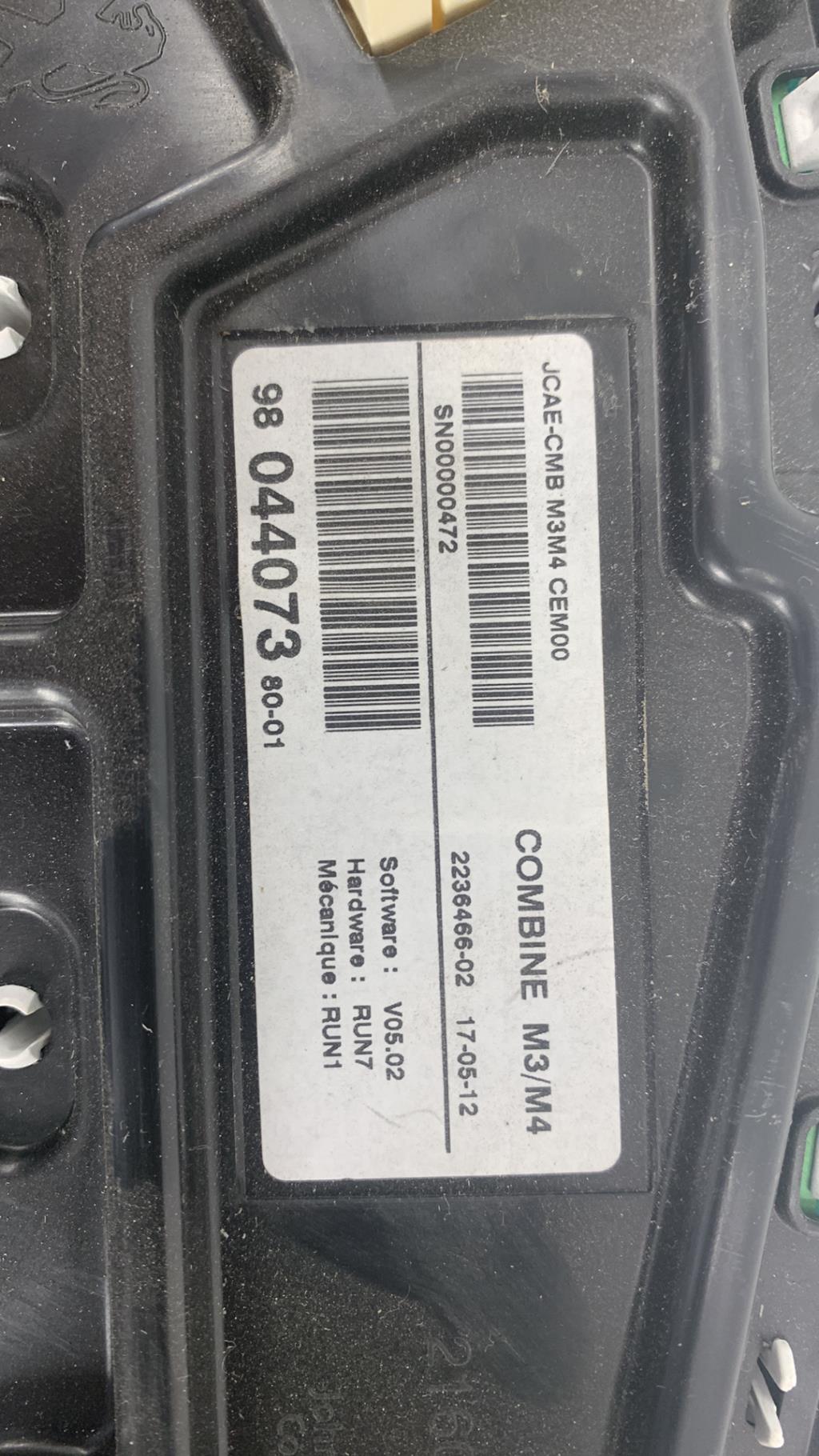 Compteur CITROEN C-ELYSEE  - 1