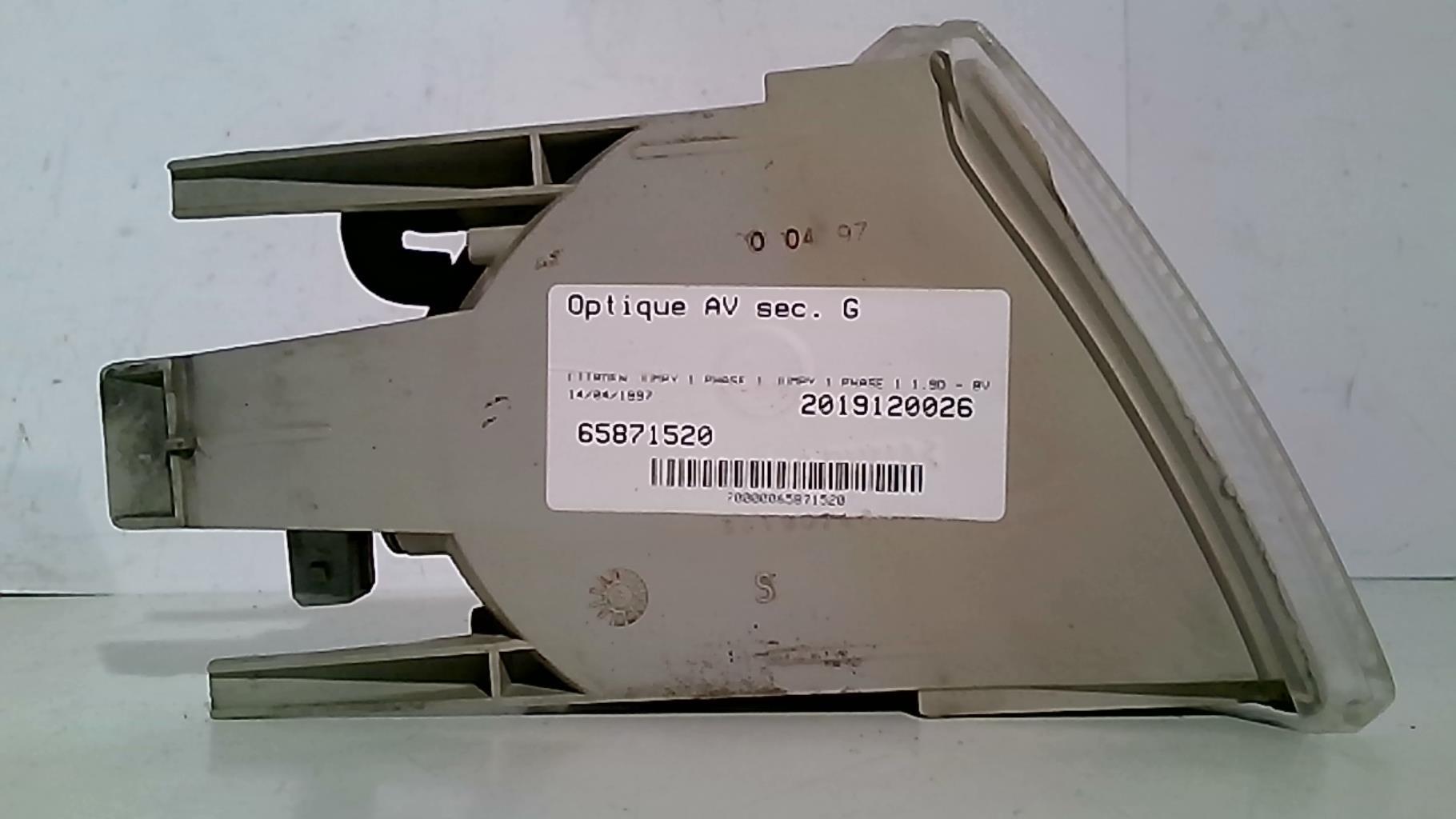 Optique avant secondaire gauche (feux)(clignotant) CITROEN JUMPY 1 PHASE 1 Diesel - 1
