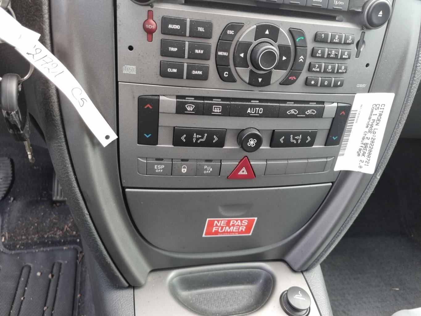 Commande chauffage CITROEN C5 1 PHASE 2 BREAK Diesel - 1
