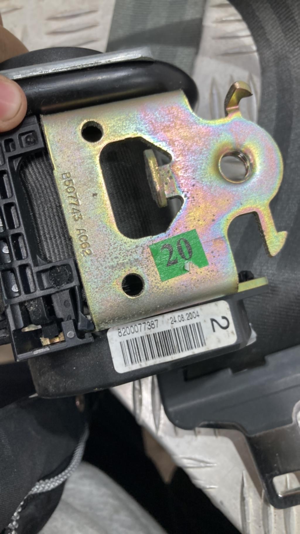 Cintura di sicurezza posteriore destra RENAULT MEGANE 2 PHASE 1 CABRIOLET Gasolina - 1