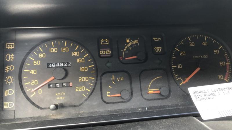 Compteur RENAULT R19 PHASE 1 Essence - 1