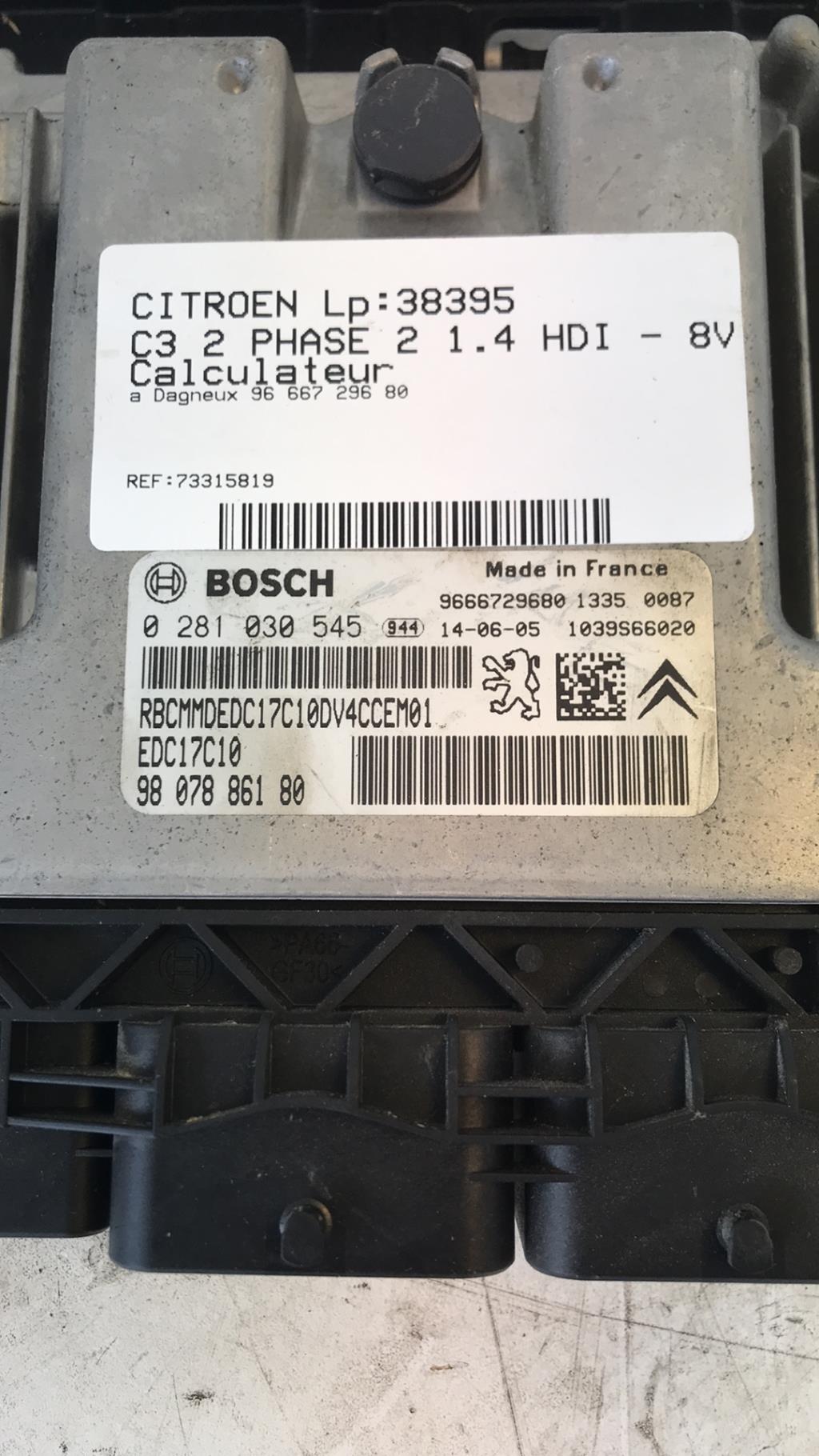 Calculateur CITROEN C3 2 PHASE 2 Diesel - 1