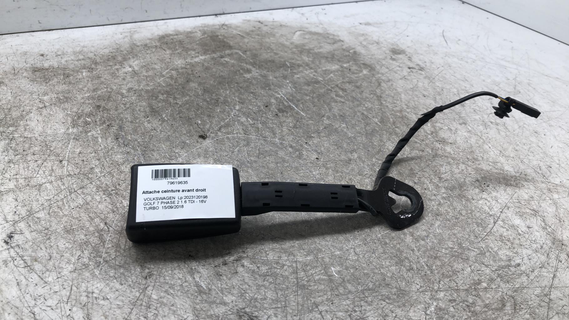 Aggancio cintura sicurezza anteriore destro VOLKSWAGEN GOLF 7 PHASE 2 Diésel - 1