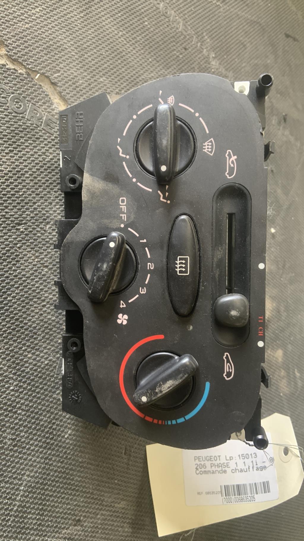 Commande chauffage PEUGEOT 206 PHASE 1 Essence - 1
