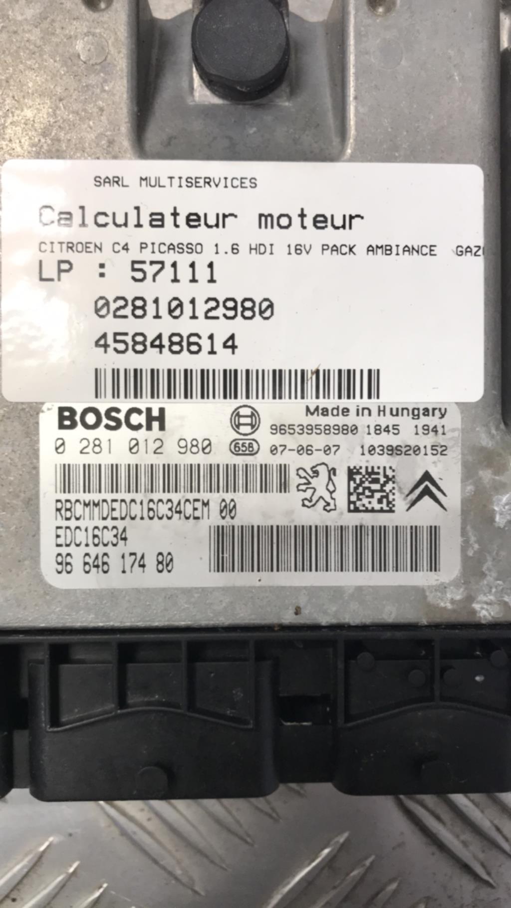 Centralina motore CITROEN C4 PICASSO 1 Diésel - 1