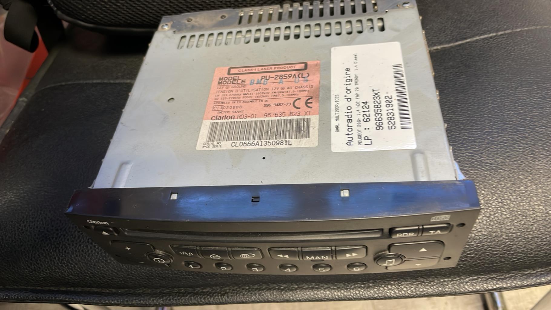 Autoradio originale PEUGEOT 206+ Diésel - 1