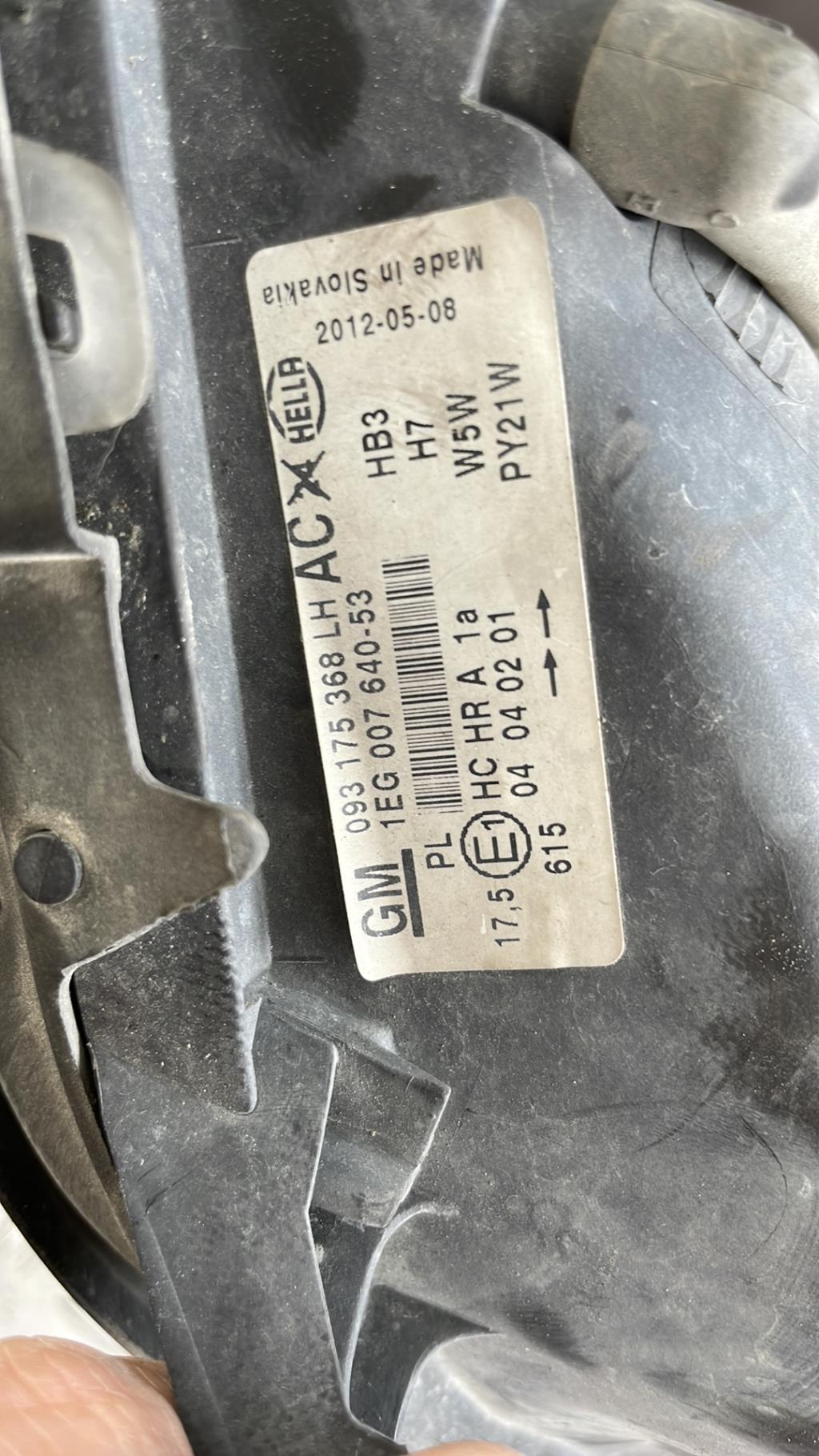 Gruppo ottico anteriore principale sinistro (luci)(faro) OPEL ASTRA G Gasolina - 1
