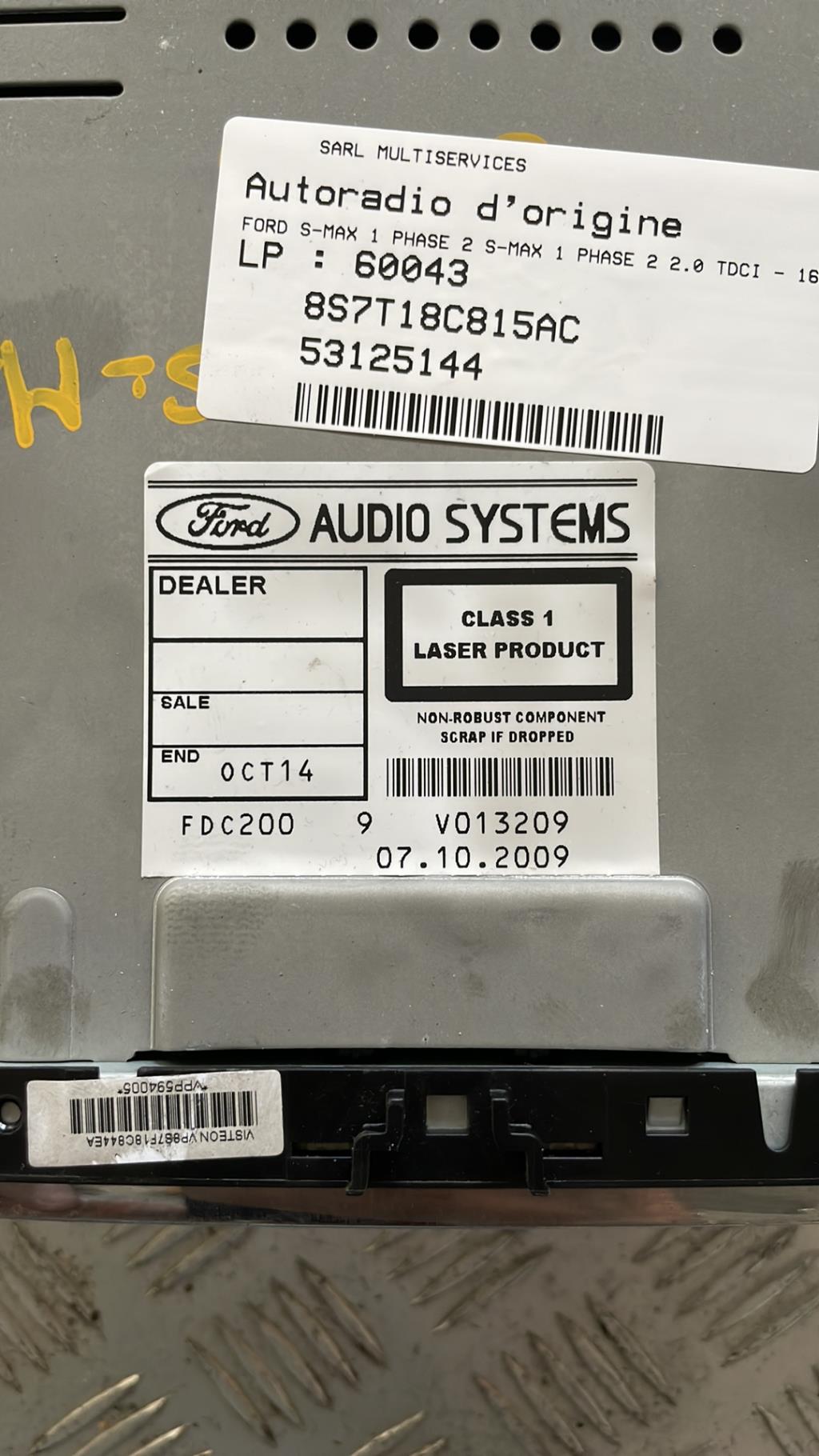 Autoradio originale FORD S-MAX 1 PHASE 2 Diésel - 1