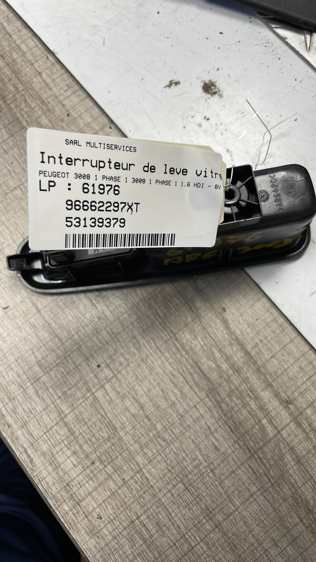 Interruttore lavacristalli posteriore sinistro PEUGEOT 3008 1 PHASE 1 Diésel - 1