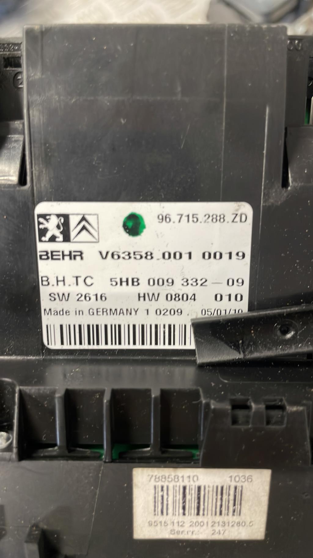 Commande chauffage CITROEN C5 2 Diesel - 1