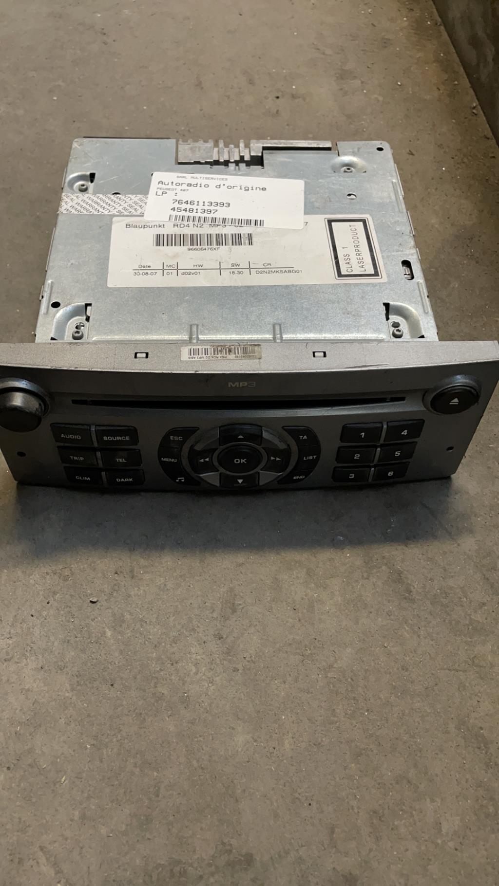 Autoradio originale PEUGEOT 407 PHASE 1  - 1