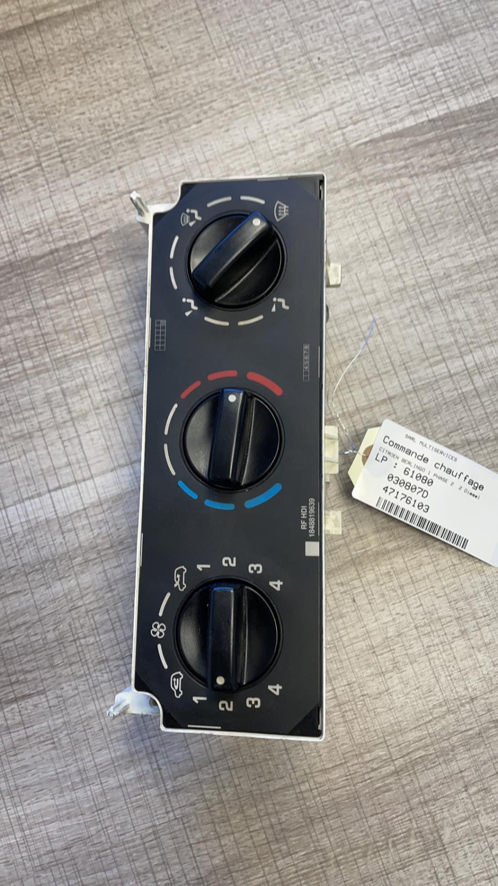 Commande chauffage CITROEN BERLINGO 1 PHASE 2 Diesel - 1