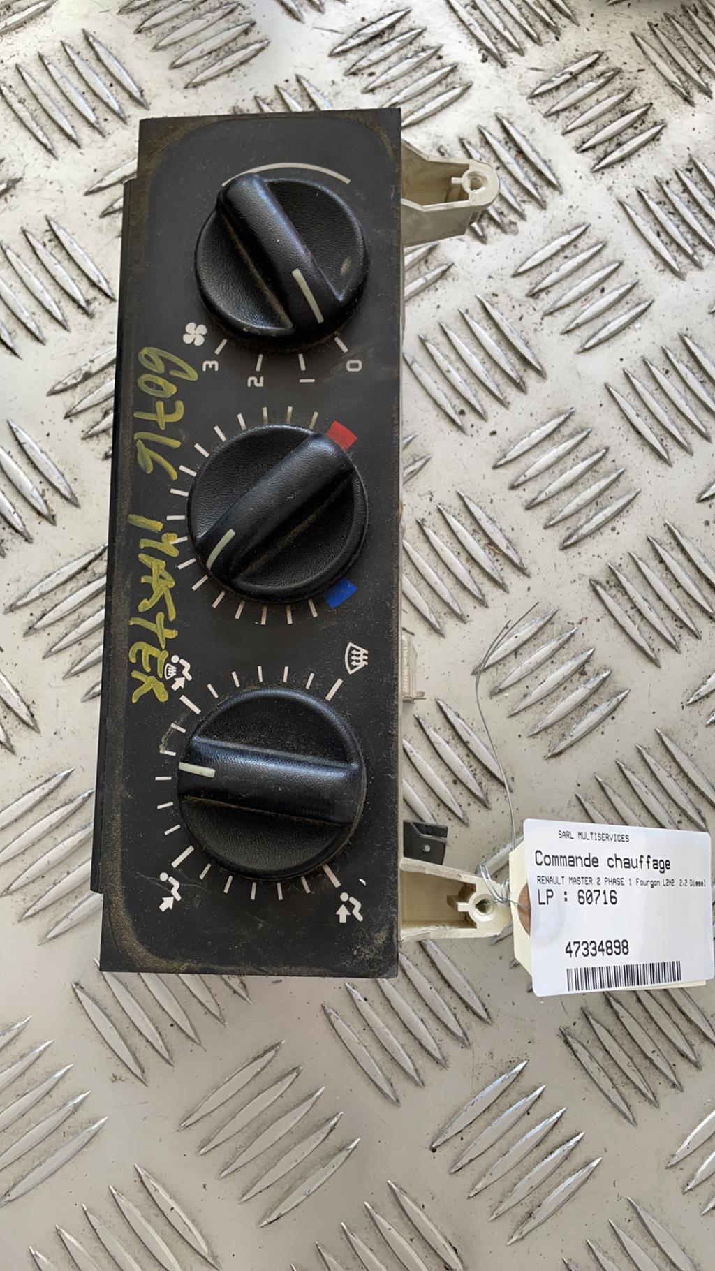 Commande chauffage RENAULT MASTER 2 PHASE 1 Diesel - 1