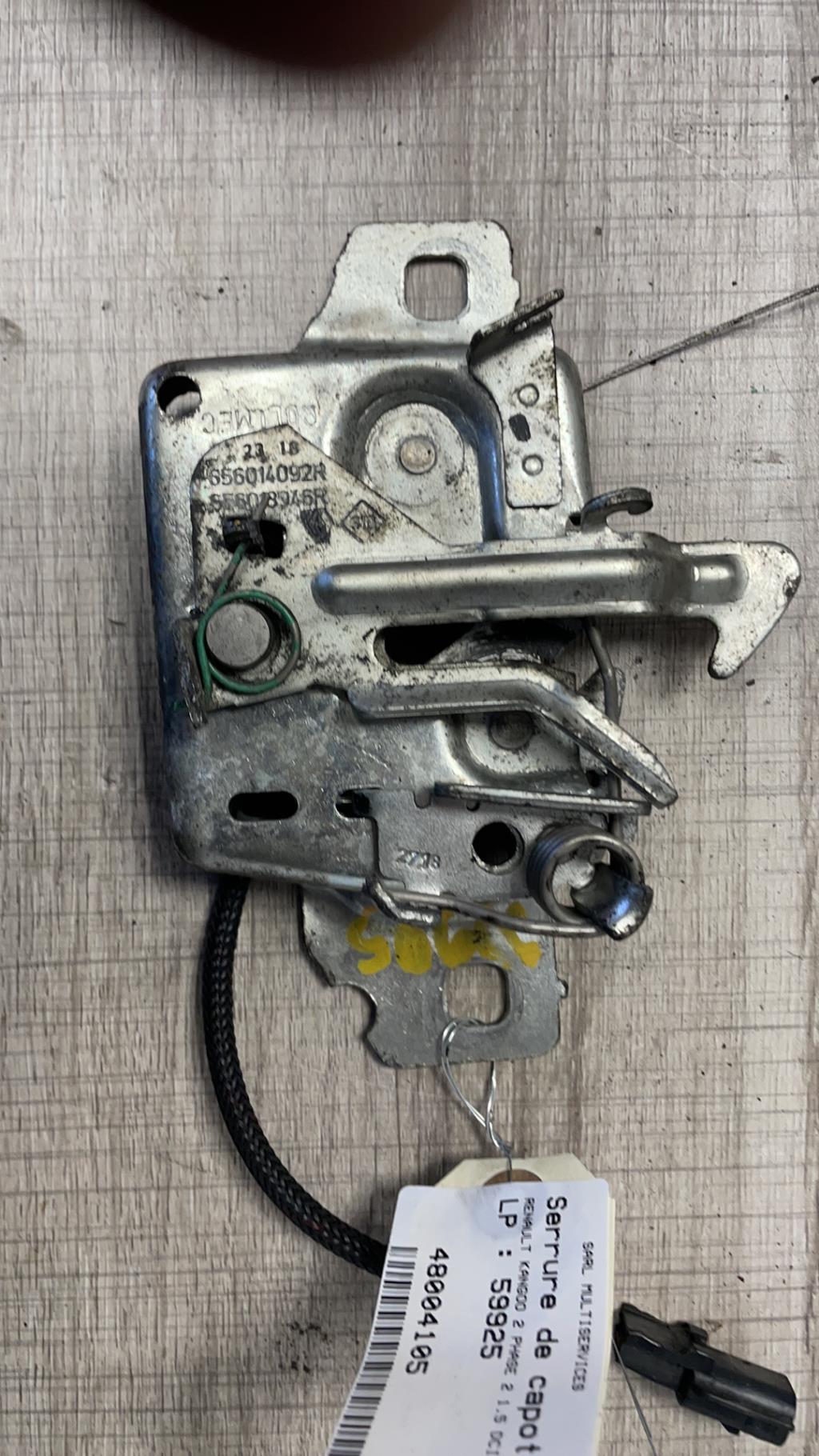 Serrure de capot RENAULT KANGOO 2 PHASE 2 Diesel - 1