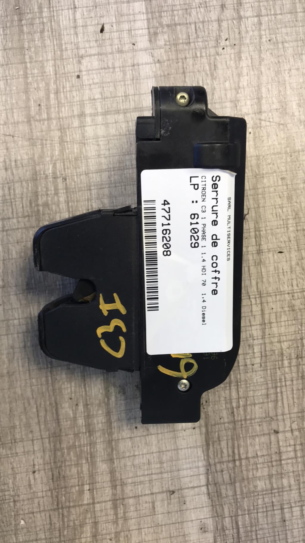 Serrure de coffre CITROEN C3 1 PHASE 1 Diesel - 1