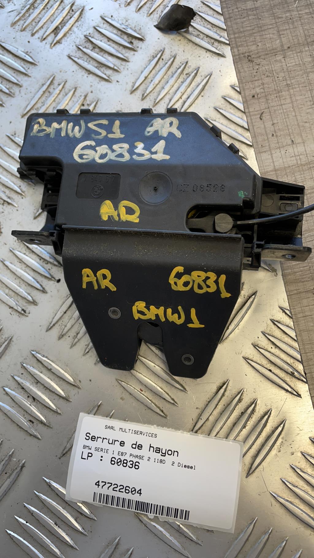 Serrure de hayon BMW SERIE 1 E87 PHASE 2 Diesel - 1