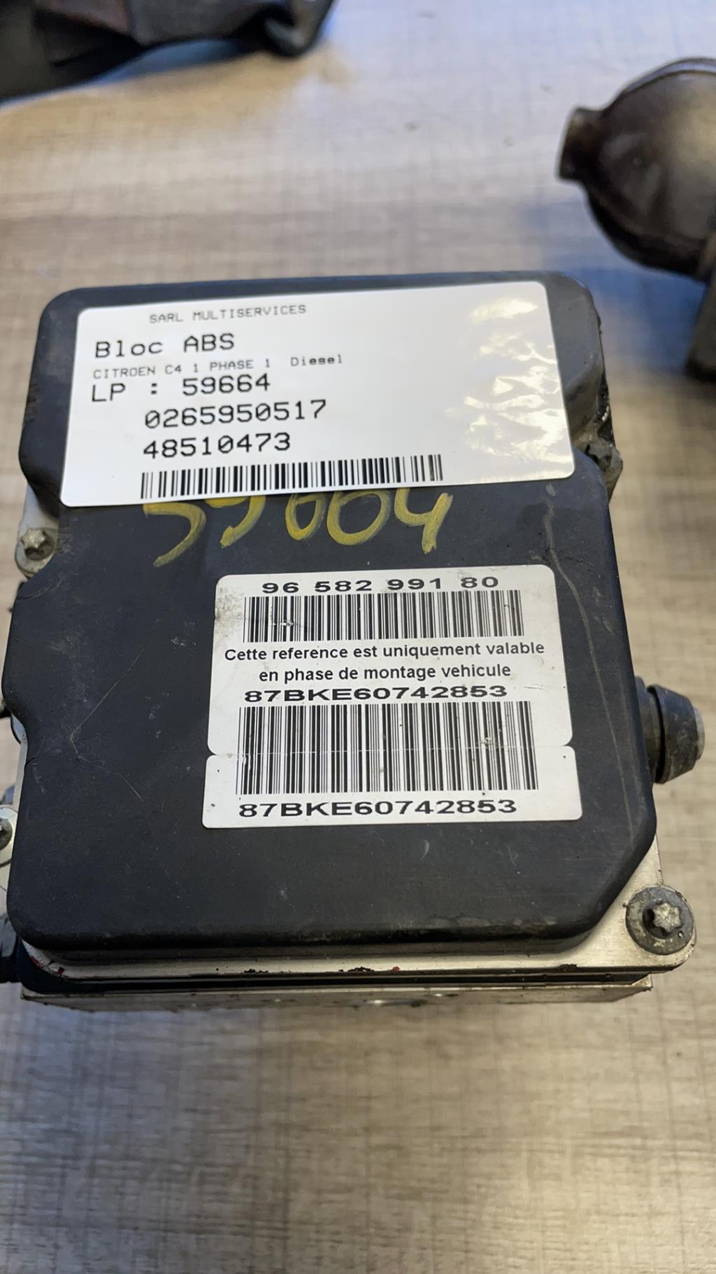Blocco ABS (antibloccaggio freni) CITROEN C4 1 PHASE 1 Diésel - 1