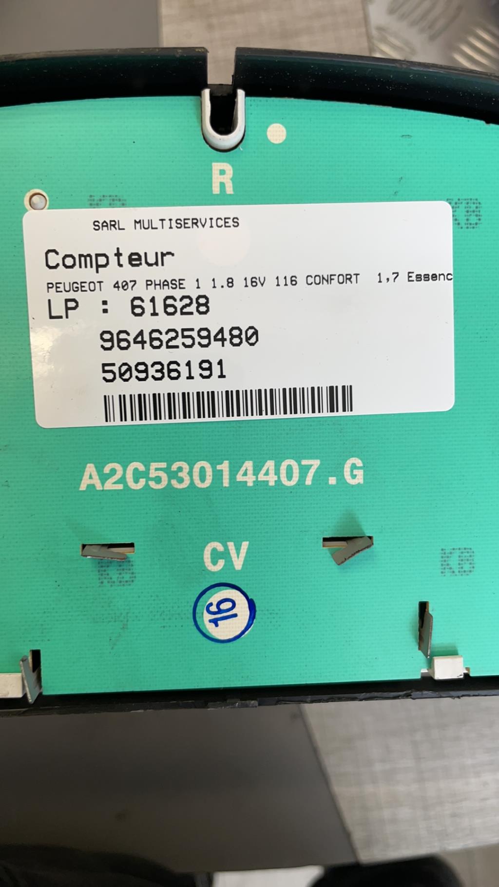 Compteur PEUGEOT 407 PHASE 1 Essence - 1