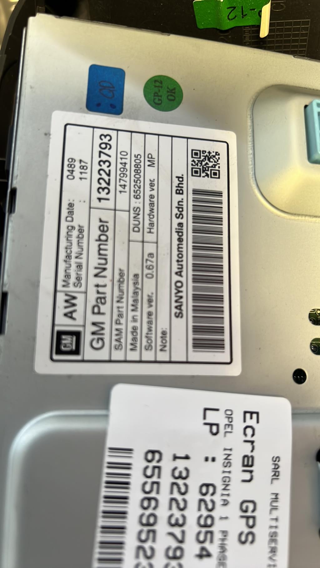 Ecran GPS OPEL INSIGNIA 1 PHASE 1 BREAK Diesel - 1