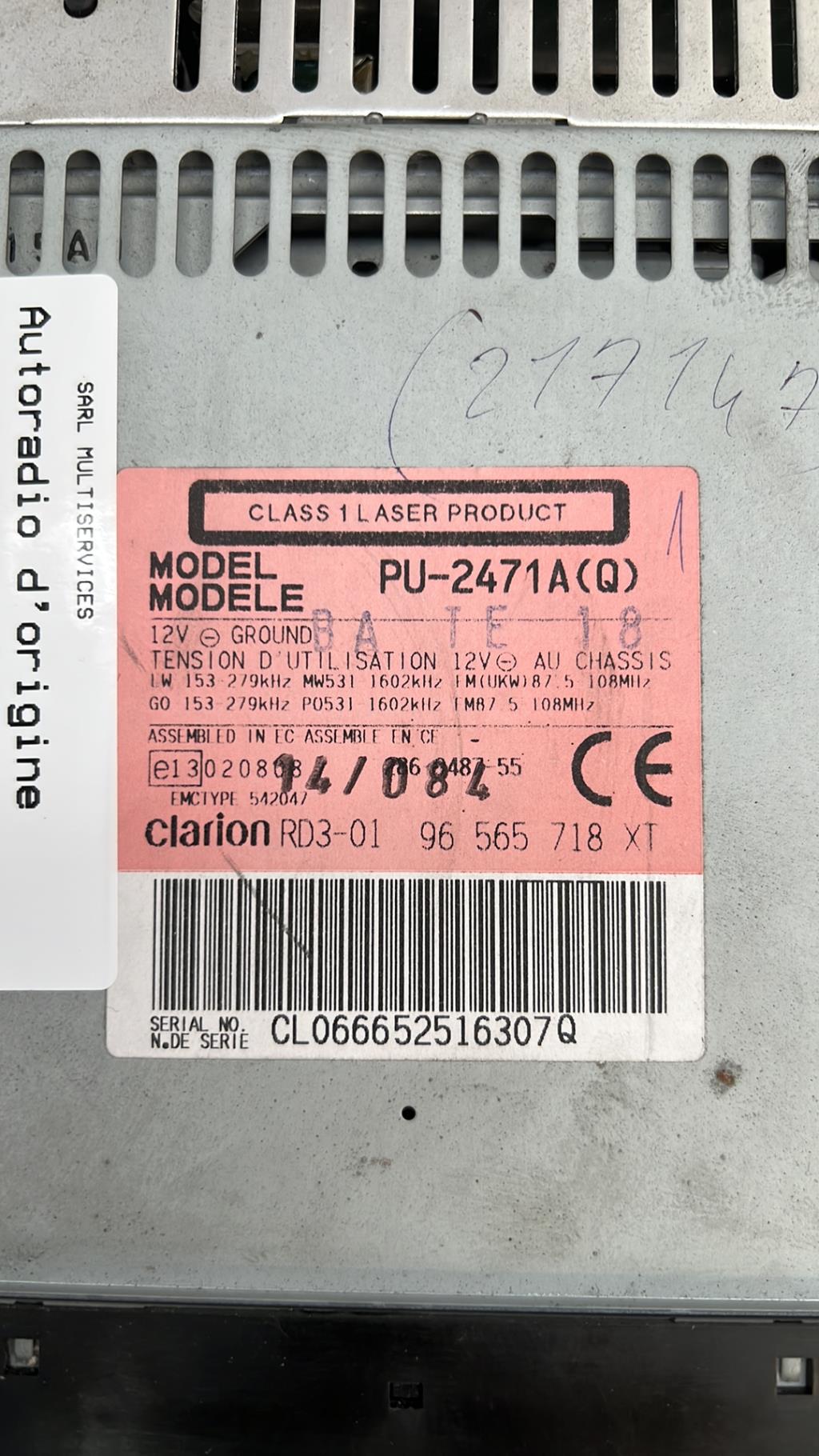 Autoradio originale CITROEN C3 1 PHASE 1 Diésel - 1