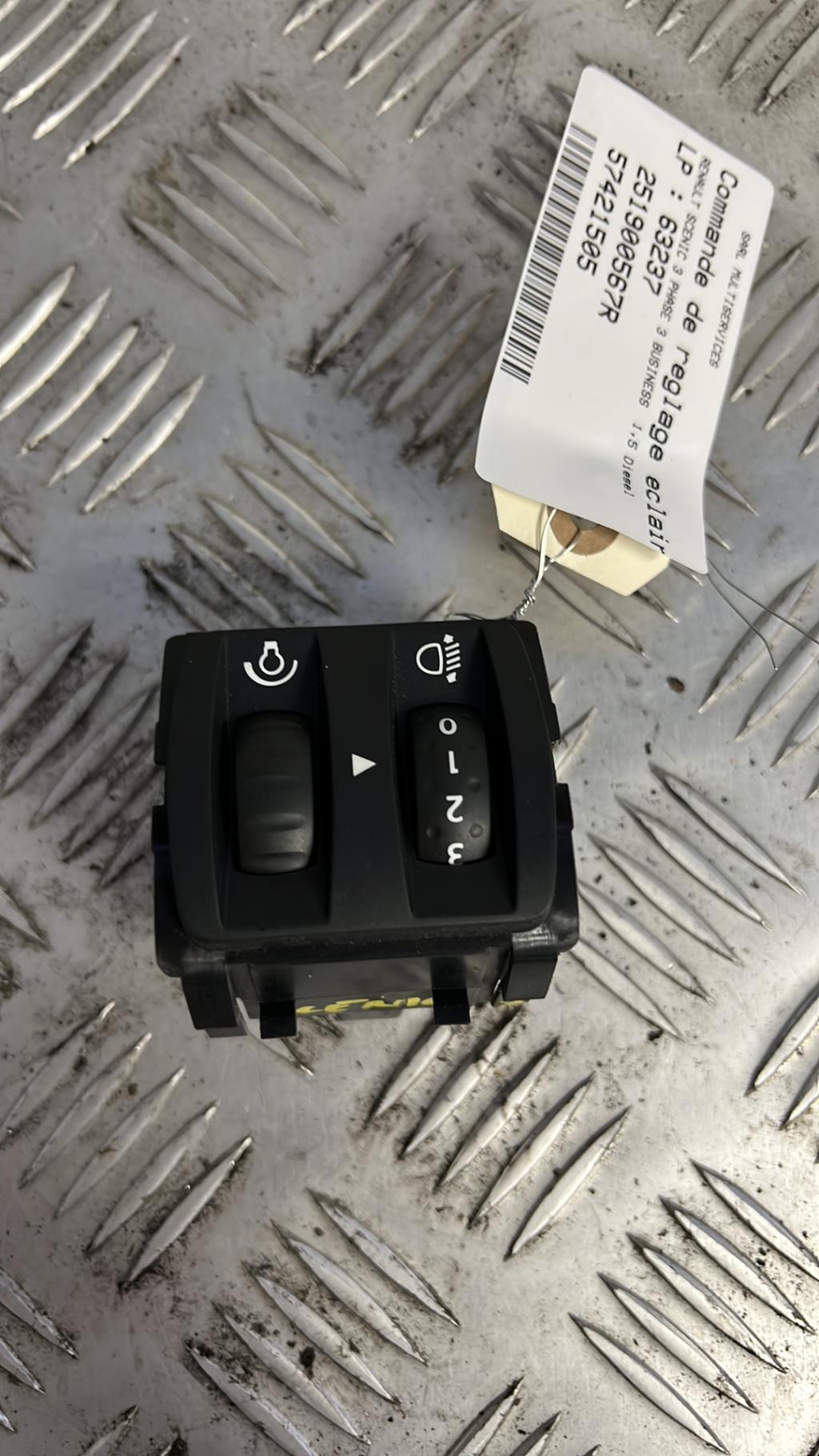 Commande de reglage eclairage tableau de bord RENAULT SCENIC 3 PHASE 3 Diesel - 1