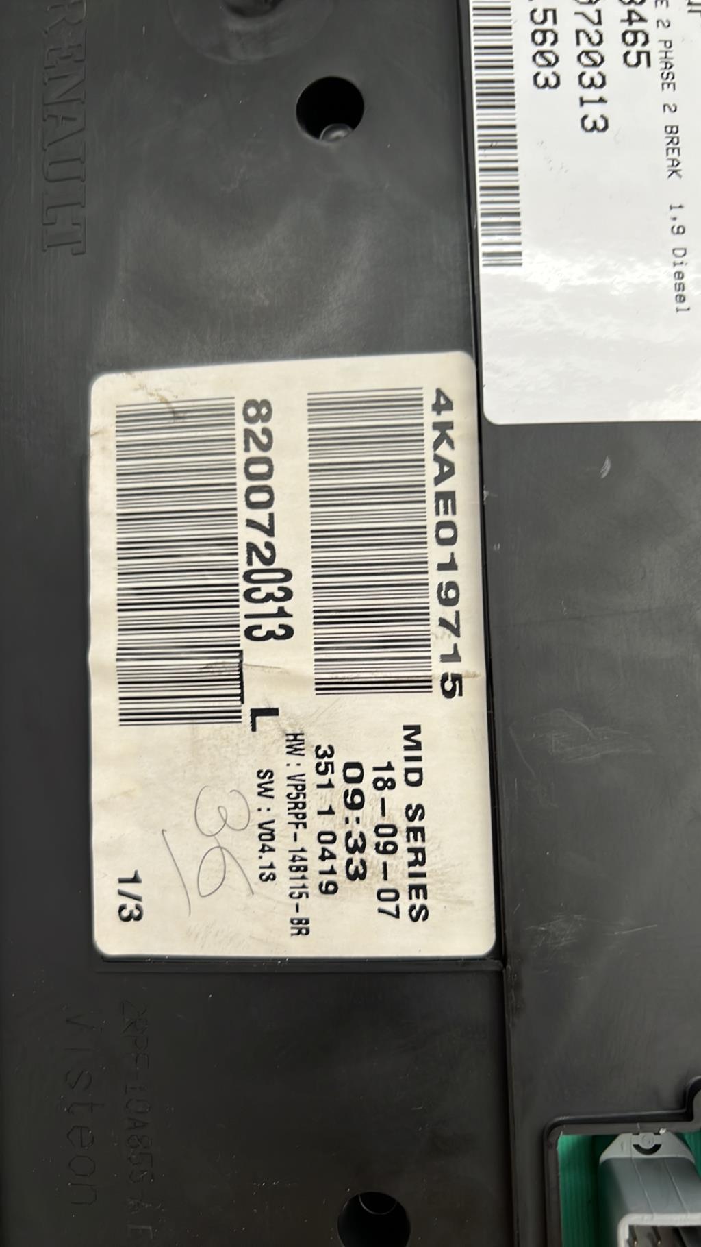 Compteur RENAULT MEGANE 2 PHASE 2 BREAK Diesel - 1