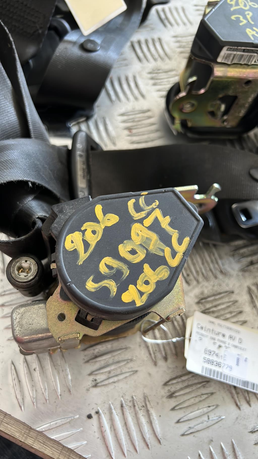 Cintura di sicurezza anteriore destra PEUGEOT 206 PHASE 2 CABRIOLET Diésel - 1