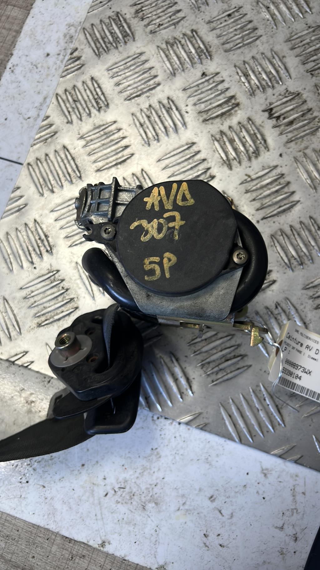 Cintura di sicurezza anteriore destra PEUGEOT 307 PHASE 1 Diésel - 1