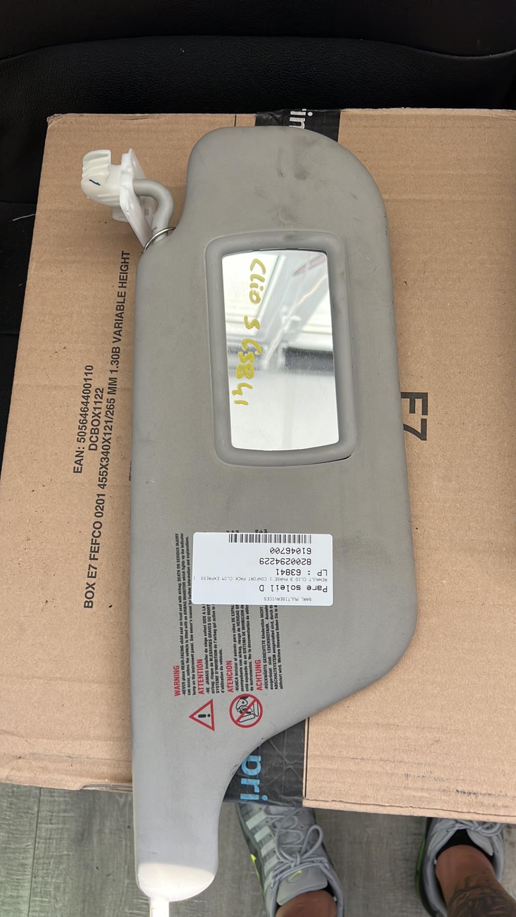 Visiera parasole destra RENAULT CLIO 3 PHASE 1 Diésel - 1