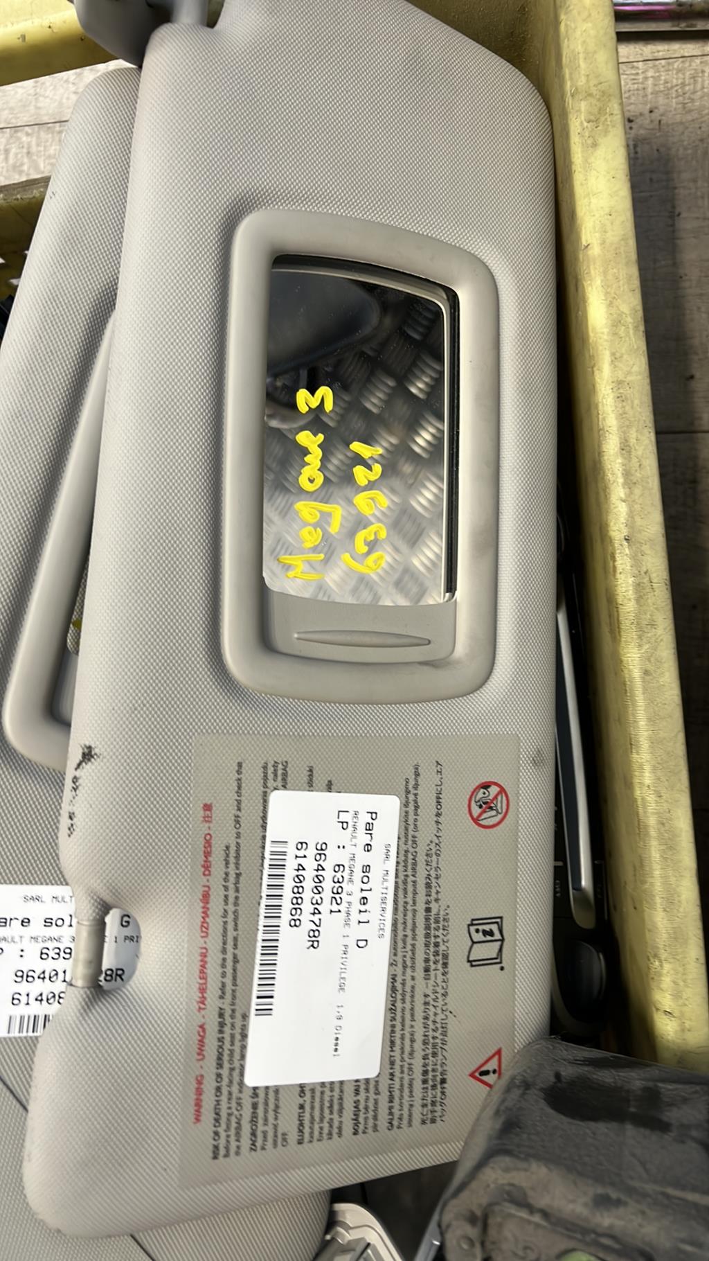 Visiera parasole destra RENAULT MEGANE 3 PHASE 1 Diésel - 1