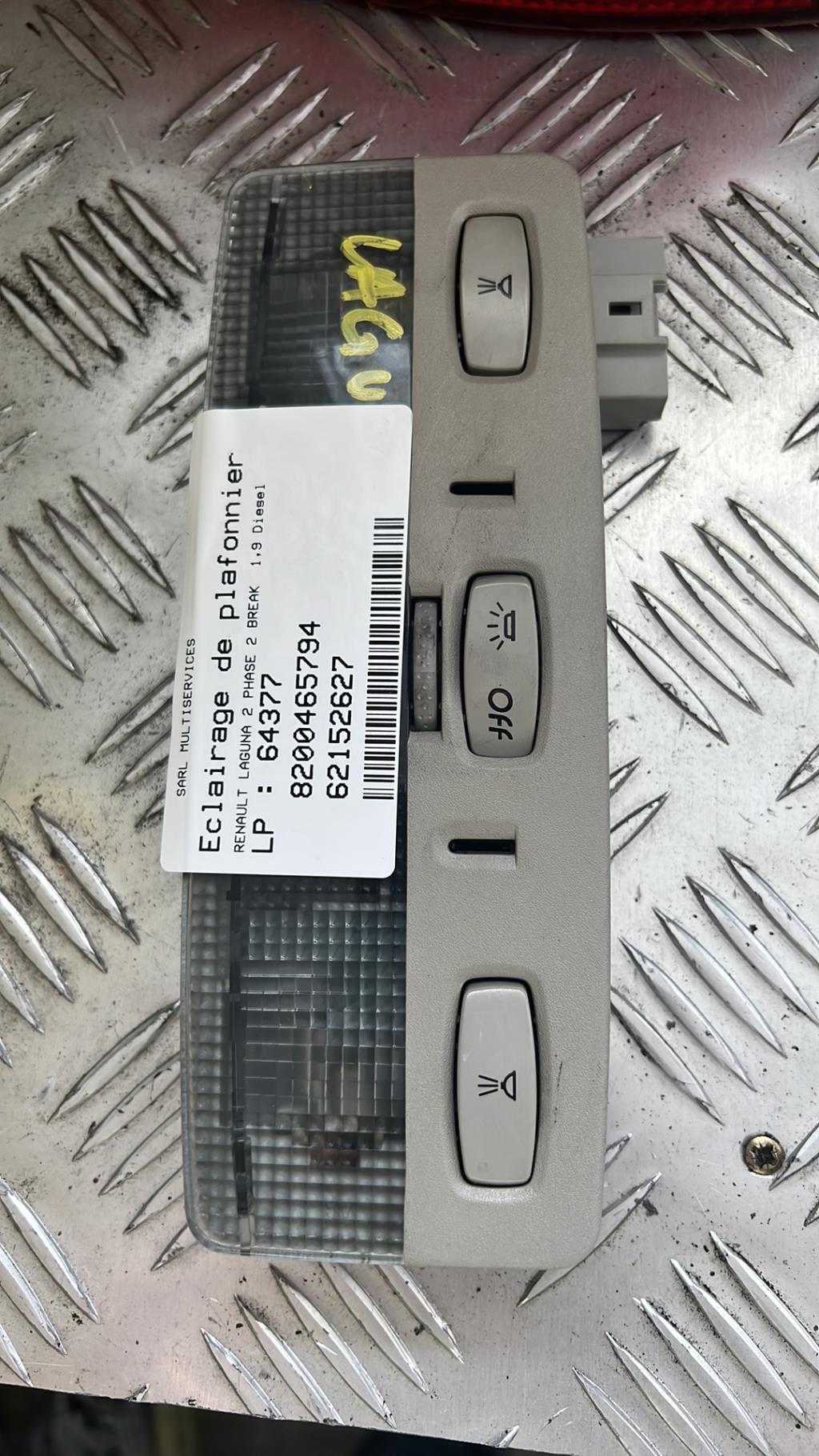 Eclairage de plafonnier RENAULT LAGUNA 2 PHASE 2 BREAK Diesel - 1