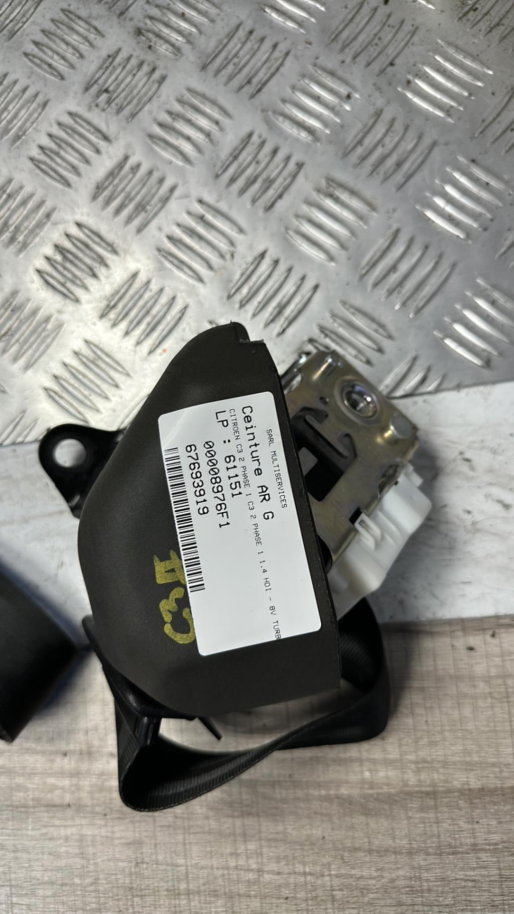 Cintura di sicurezza posteriore sinistra CITROEN C3 2 PHASE 1 Diésel - 1