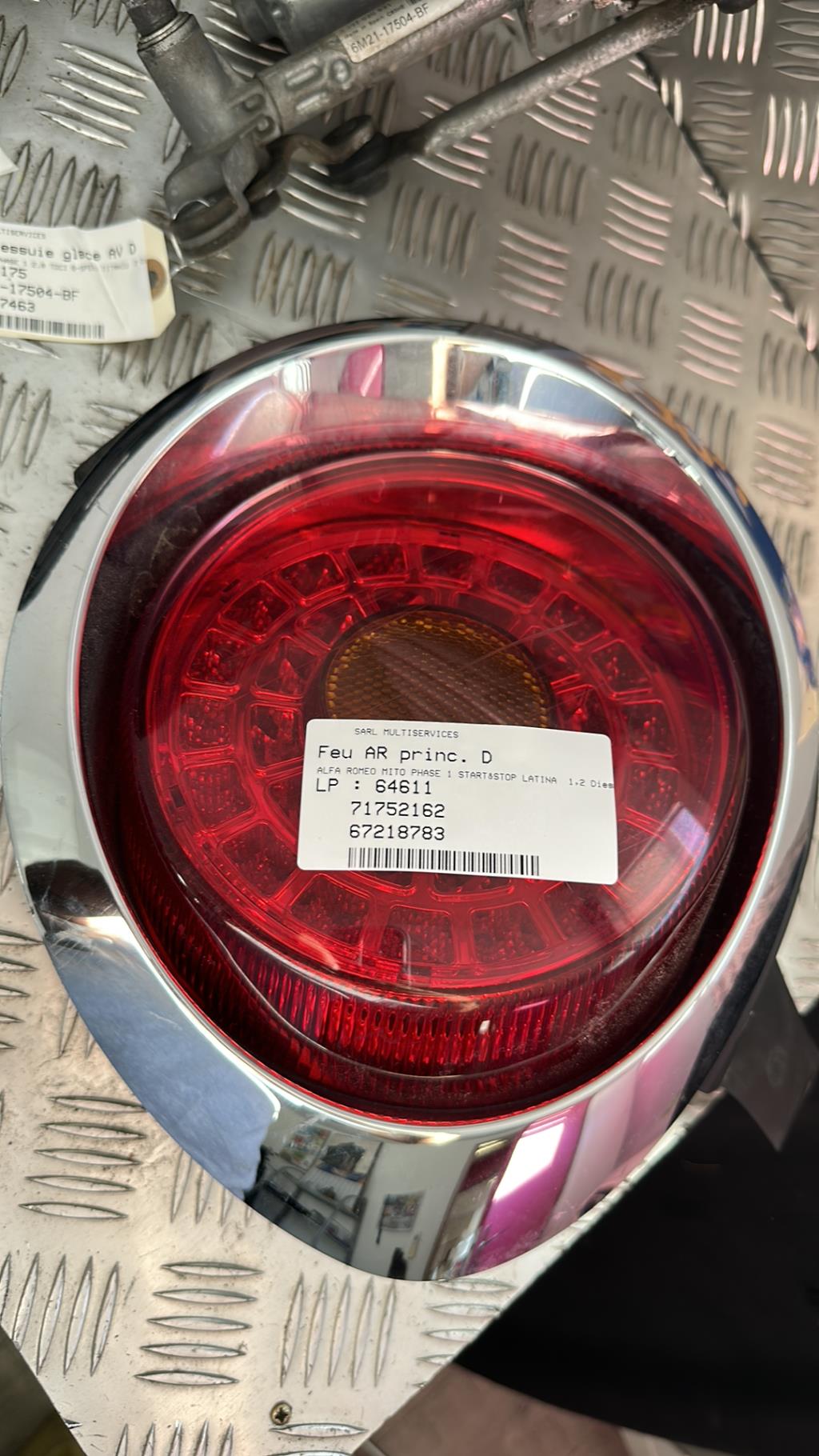 Fanale posteriore principale destro (luci) ALFA ROMEO MITO PHASE 1 Diésel - 1